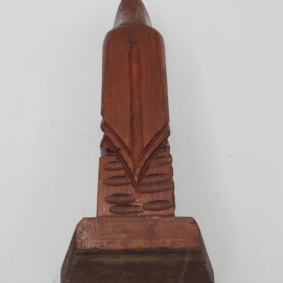 Vintage HODA Hand Carved Wood Priest Preacher Minister Clergy Statue Carving - Picture 11 of 16